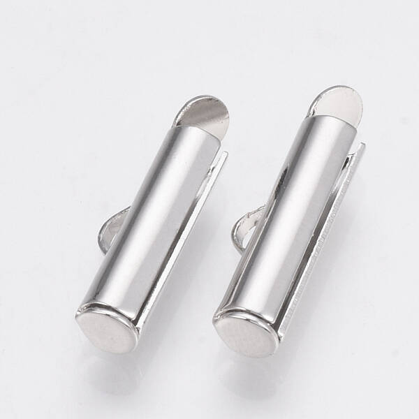 Brass Slide On End Clasp Tubes