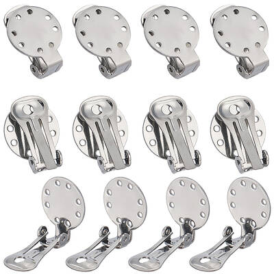 30Pcs 304 Stainless Steel Clip-on Earring Setting
