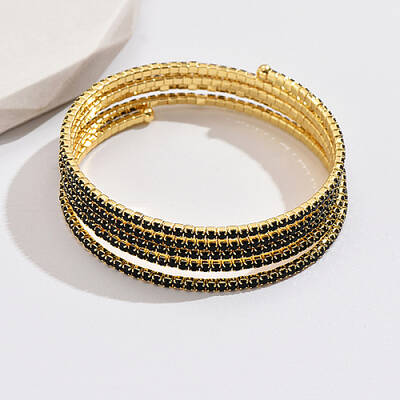 Real 18K Gold Plated Brass Multi Layer Wrap Bracelets