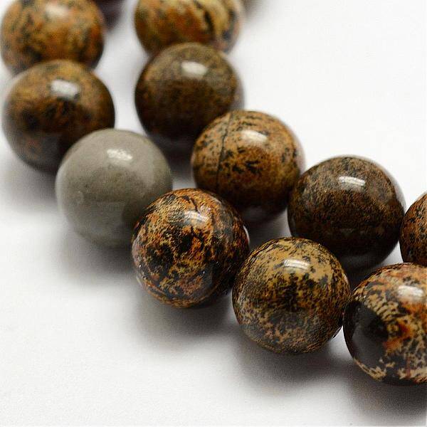 Natural Dendritic Jasper Beads Strands