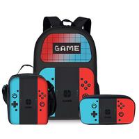 Primary school student Bag 3 Pieces Set Large Capacity Shoulder With Lunch Box And Pencil Case (Color1)