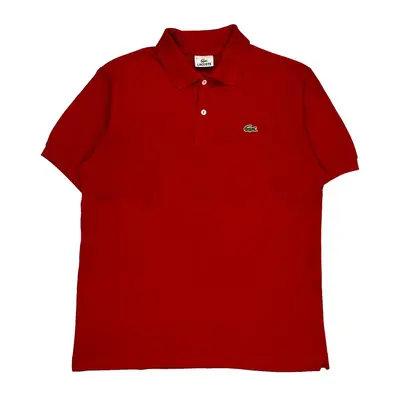 Lacoste Polo Shirt - Medium Red Cotton | Size: medium