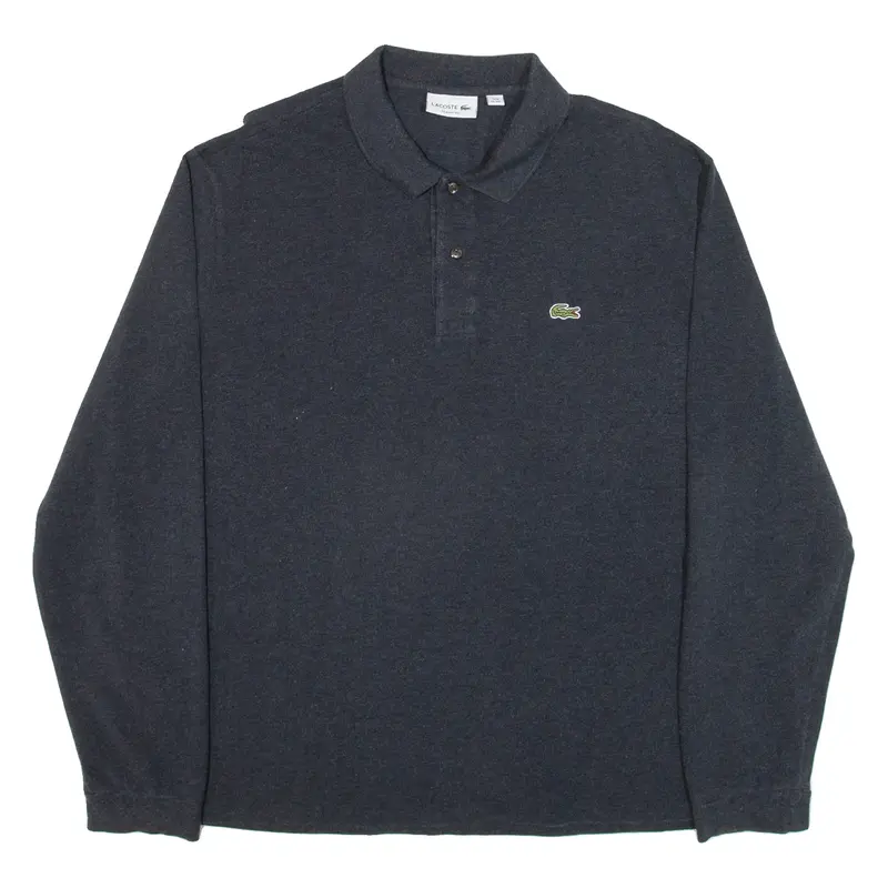 LACOSTE Classic Fit Mens Polo Shirt Blue Long Sleeve 3XL