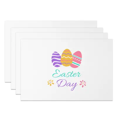 Aperturee simple colorful eggs happy easter day Set Of 4 Placemats, 14x12 Inch, 15.8 USD, NYJY00425-S