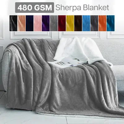 Imperial Homeware Ultra-Soft Luxury Sherpa Fleece Blanket Dual-Layer Plush Warm & Lightweight Throw for Cozy Nights Available...