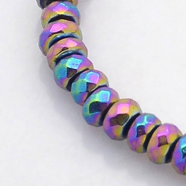 Electroplate Non-magnetic Synthetic Hematite Beads Strands
