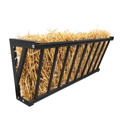 Garvee Wall Mount Hay Rack Livestock Feeder 40 Long 25 Gallon Capacity Heavy Duty Carbon Steel Rust-Resistant Easy Install ...