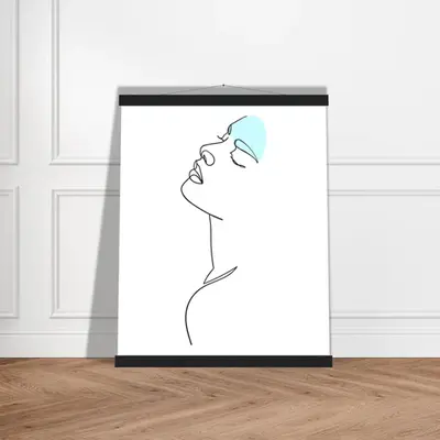 Modern Simplicity - Line Art Poster with Premium Finish
