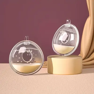 Reusable Silicone Breast Milk Shells, 2pcs/set Wearable Breast Shields, Portable Nursing Pad Cups for Travel, Mummy Breastfee...