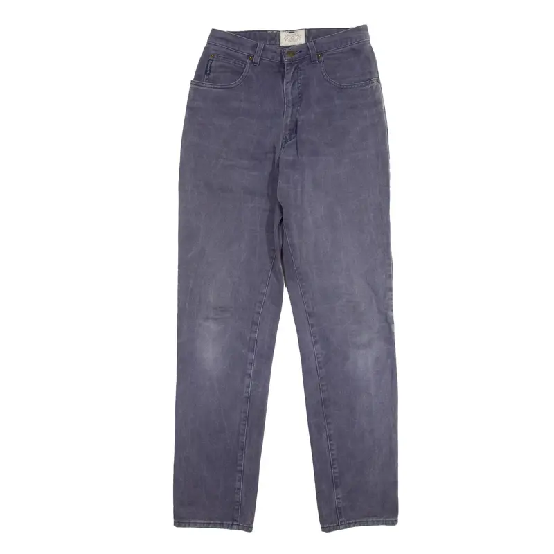 ARMANI Jeans Purple Denim Regular Tapered Mens W26 L31