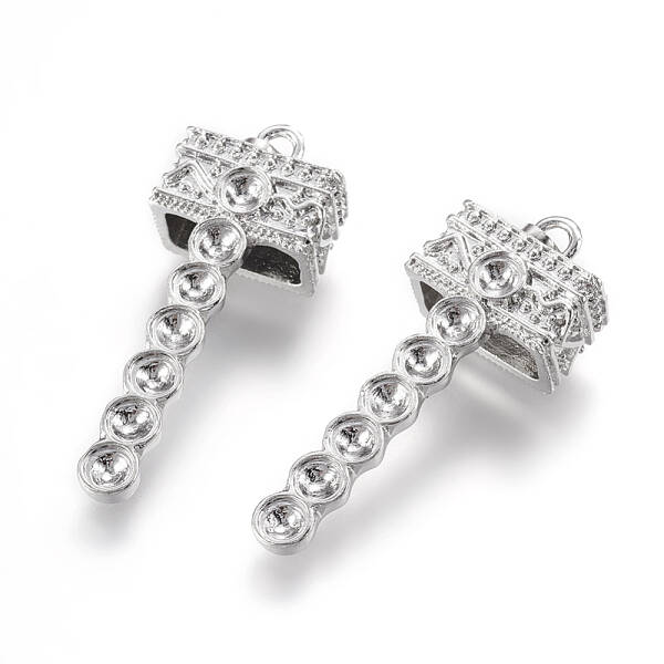 Alloy Pendant Bail Rhinestone Settings