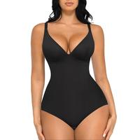 FeelinGirl Shapewear Bodysuits for Women Tummy Control Body Suits Deep V Neck Corset Tops Panty  Womenswear Nylon Soft Fashio...