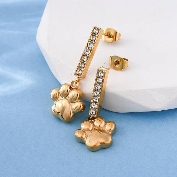 304 Stainless Steel Dangle Stud Earrings