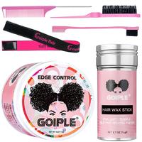 6 Count Edge Control Wax Stick - Strong Hold, Non-Greasy Styling Gel for Black Hair, No Flaking,  Haircare Smooth Organic Str...