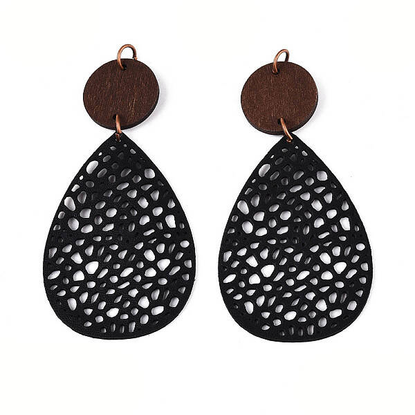 Teardrop Leather Pendants