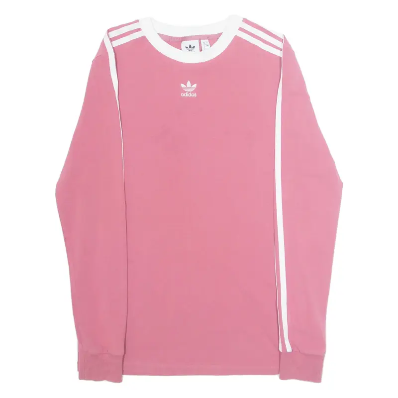 ADIDAS Womens T-Shirt Pink Long Sleeve UK 8