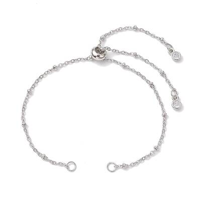 Non-Tarnish 2Pcs 2 Colors 304 Stainless Steel Satellite Chain Bracelet Slider Making