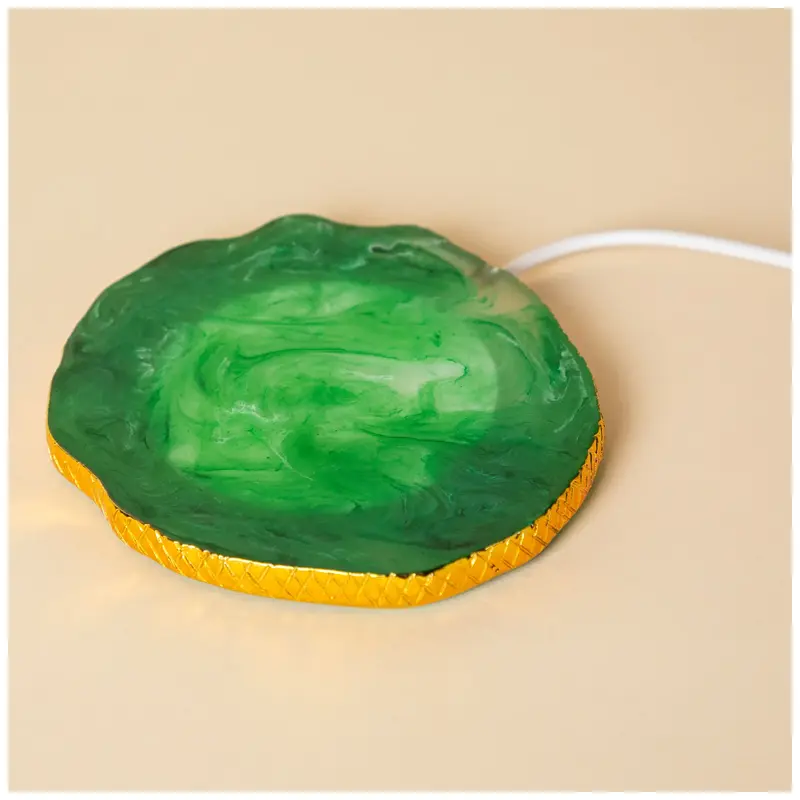 Wireless Charging Agate Crystal Pad - White