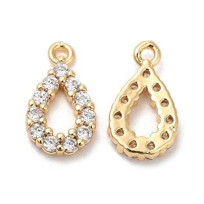 Brass Micro Pave Cubic Zirconia Pendants