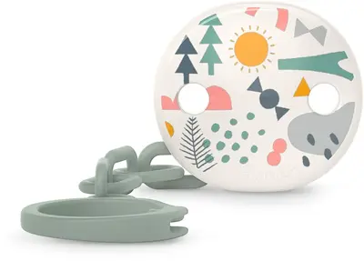 Suavinex Walk green pacifier clip