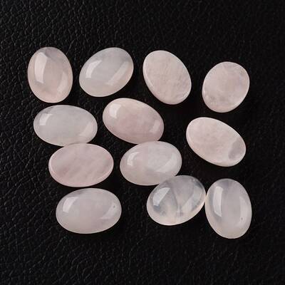 Oval Natural Rose Quartz Cabochons