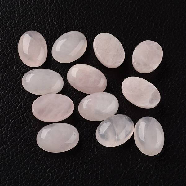 Oval Natural Rose Quartz Cabochons