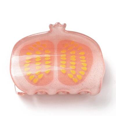 Grapefruit Pattern Acrylic Claw Hair Clips
