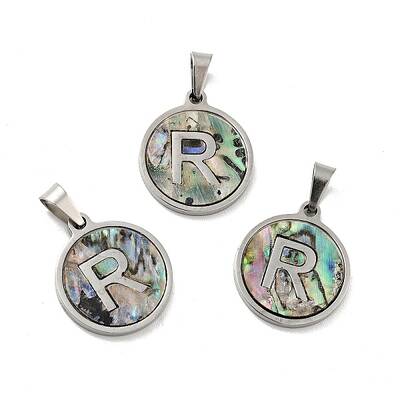 304 Stainless Steel with Paua Shell Pendants