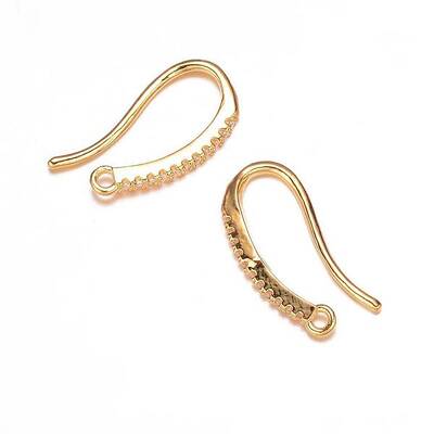 Brass Micro Pave Cubic Zirconia Earring Hooks