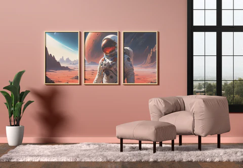 Cosmic Exploration Triptych