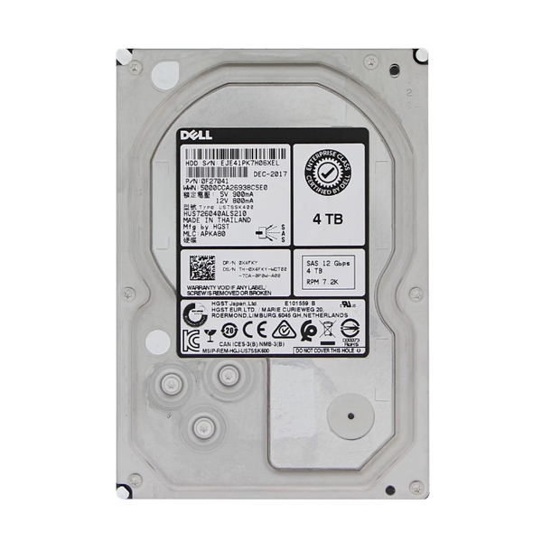 X4FKY Dell 4TB 12Gb/s SAS 7200 3.5-inch 128MB Hard Drive