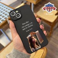 Phone case for iPhone 16 Pro Max 15 Plus 14 13 12 11 XR XS E Christian Motivational Quotes Pattern Anti-Scratch Shockproof TP...