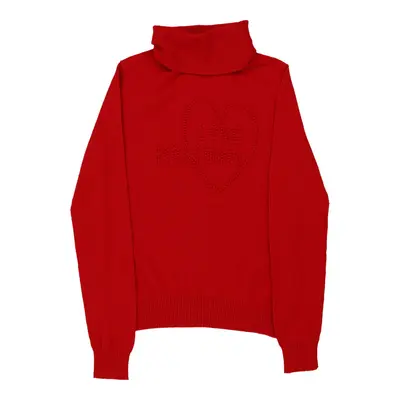 Love Moschino Rollneck - Medium Red Cotton | Size: medium