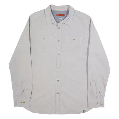THE NORTH FACE Mens Plain Shirt Grey Long Sleeve L