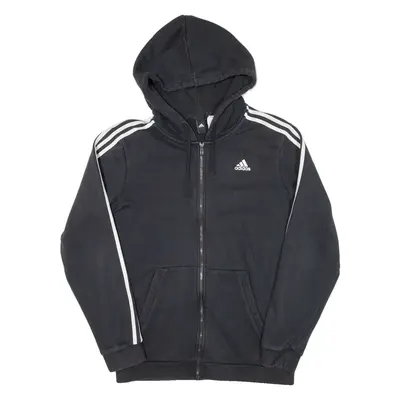 ADIDAS Tall Mens Black Hoodie Full Zip L