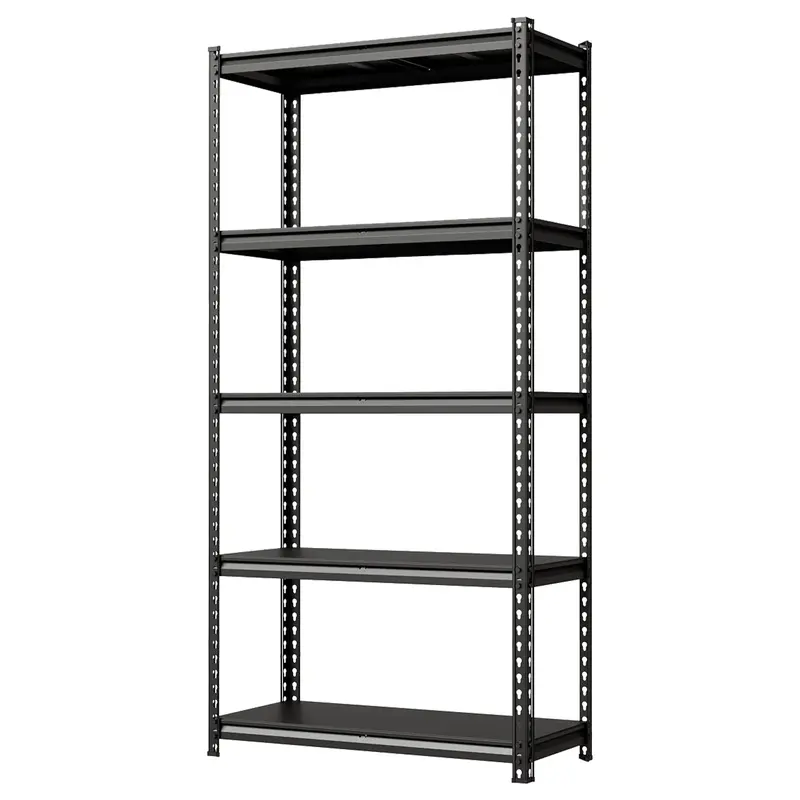 Garvee 5-Tier Steel Garage Shelving Unit 770 lbs Shelf Capacity Adjustable Shelves Modular 2-in-1 Design Black Powder-Coated ...