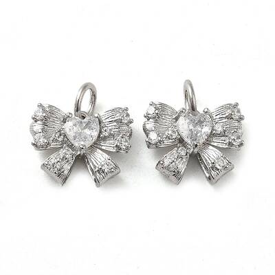 Brass with Glass Rhinestone Charms