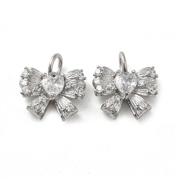Brass with Glass Rhinestone Charms