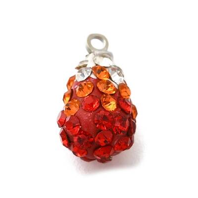 Rhinestone Clay Brass Pendants