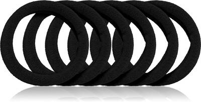 BrushArt black hair elastics 6pcs