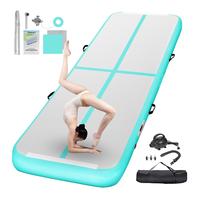 FBSPORT 13''Inflatable Air Gymnastics Mat Training Mats 4/8 inches Thickness Gymnastics Tracks for Home Use/Training/Cheerlea...