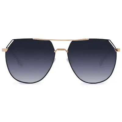 Farrah - Midnight Square Aviator Sunglasses | Color: Midnight | Size: OS