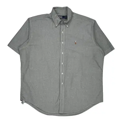 Polo By Ralph Lauren Short Sleeve Shirt - XL Grey Cotton