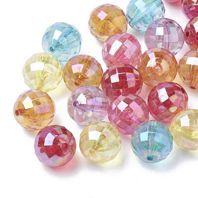 AB-Color Plated Transparent Acrylic Beads