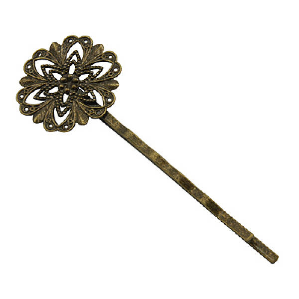 Brass Hair Bobby Pin Findings