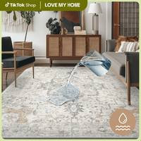 【Deals for You Days】GENIMO No-Wash, Easy Care Spill-Resistant Area Rugs, Machine Washable Stain & Oil Resistant Non Slip ...
