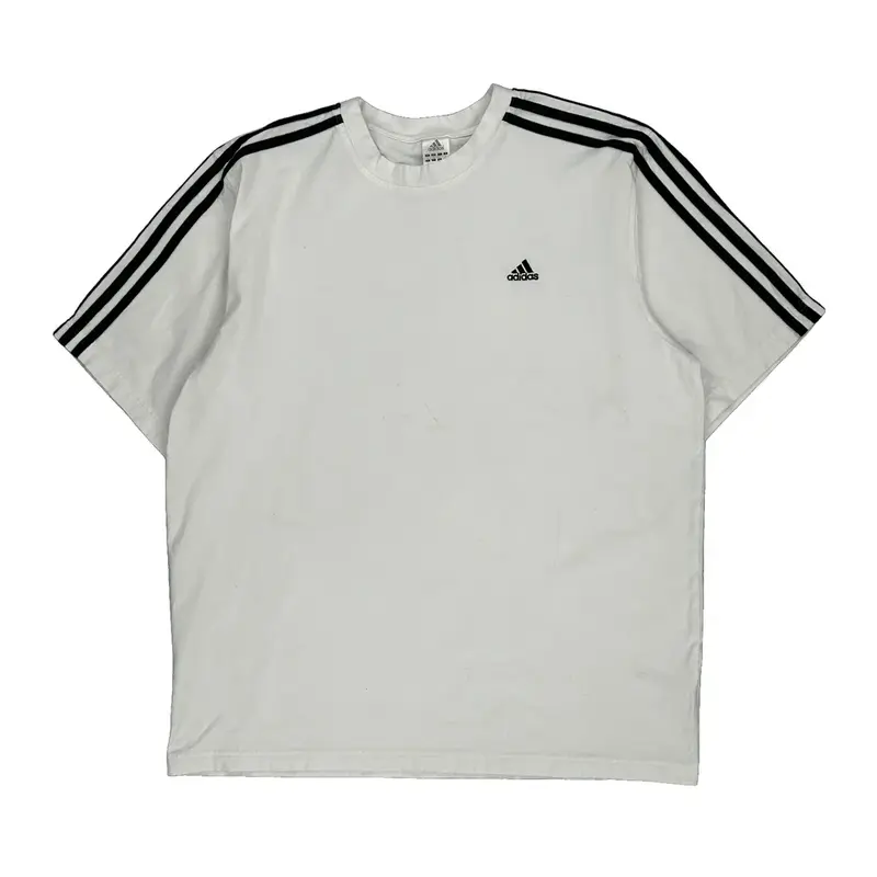 Adidas T-Shirt - Large White Cotton Blend