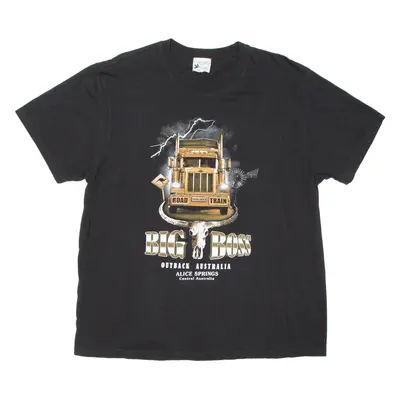 Alice Springs Central Australia Mens T-Shirt Black XL