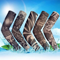 10 pack 10 times cool tattoo sleeves summer cool arm sleeves anti-ultraviolet sun protection arm guards outdoor golf men and ...