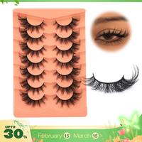 False Eyelashes 20MM Wispy Lashes Natural Look  Fake Eyelashes Cat Eye Lashes Mink Fluffy Strip False Lashes Fox Eye Lashes P...